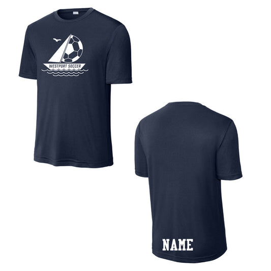 Westport Soccer Performance Short Sleeve Logowear REC SOCCER Navy Youth XS