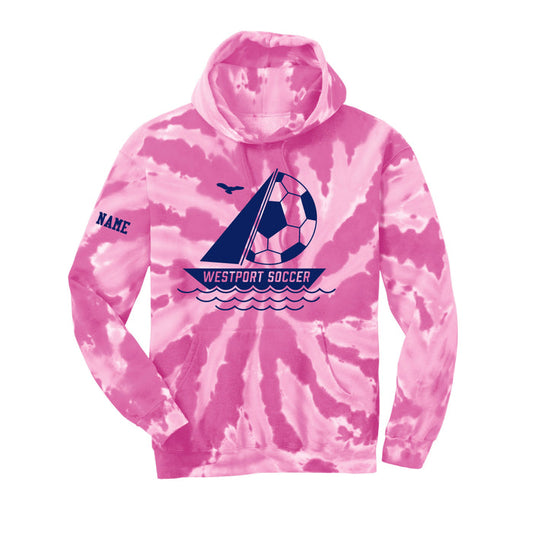 Westport Soccer Tie Dye Hoodie Logowear REC SOCCER Pink Youth XS